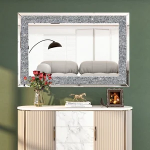 Faustine Glam Crystal Decorative Wall Mirror